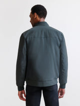 Khaki stand-up collar jacket