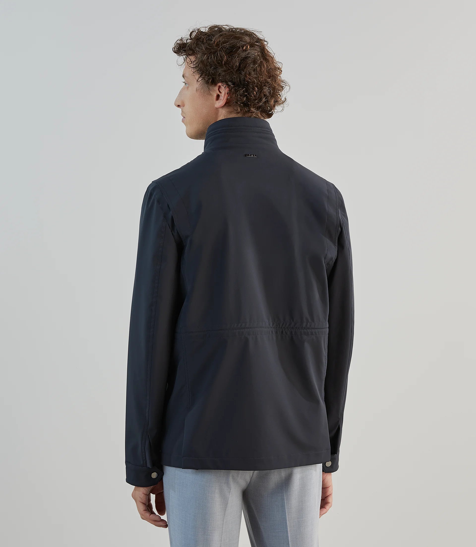 Parka courte col montant marine - IZAC