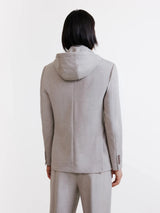 Veste en maille avec parementure taupe - IZAC