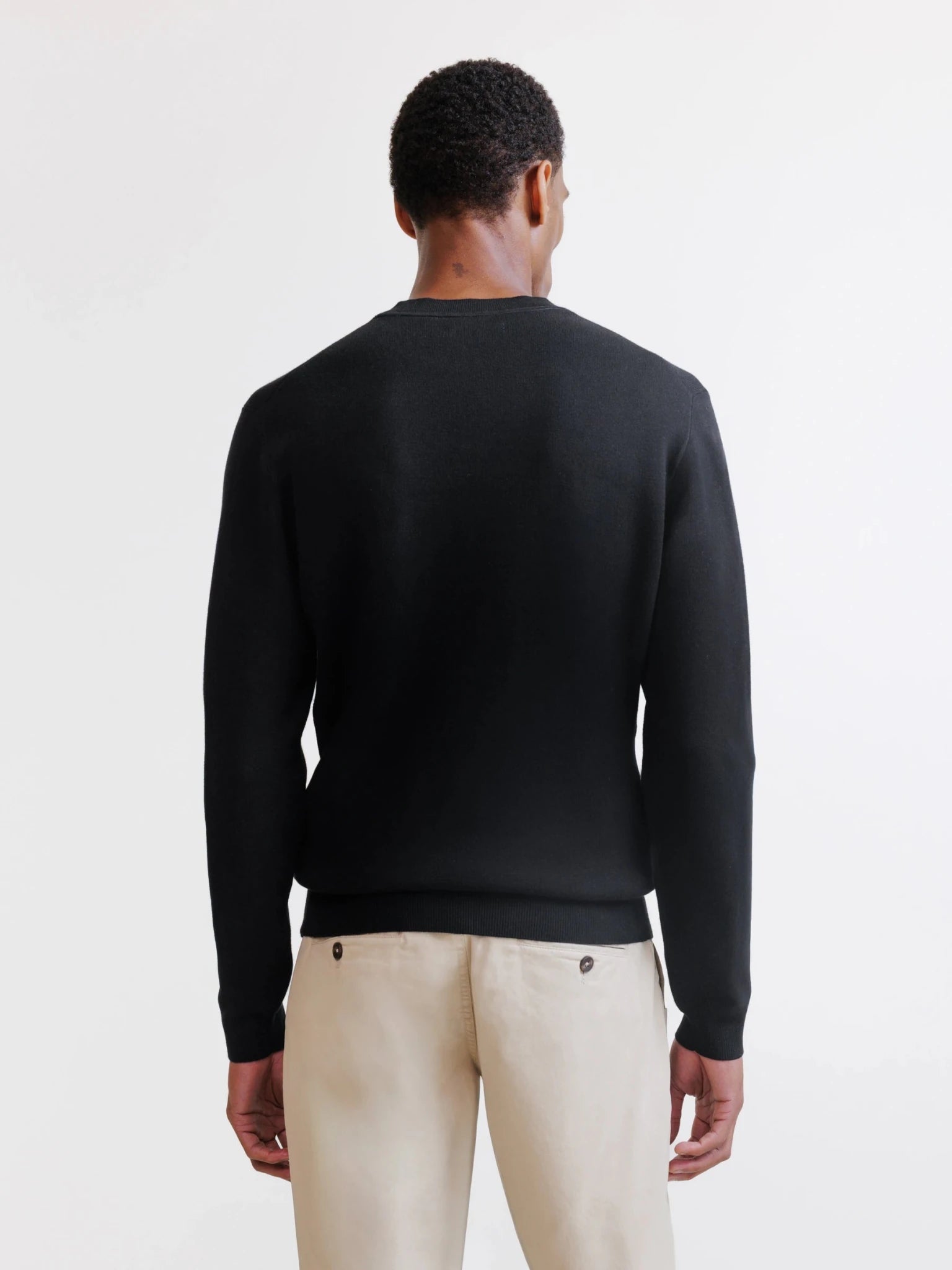 Pull col rond teddy noir - IZAC