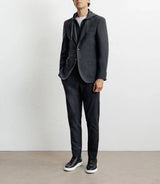 Dark grey hooded city jacket