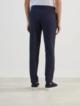 City trousers in navy technical fabric
