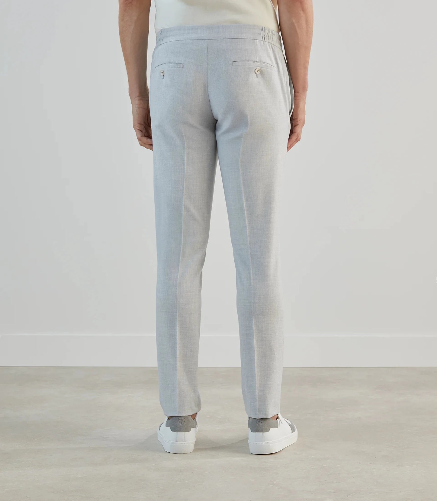 Pantalon ville avec cordon de serrage gris clair - IZAC