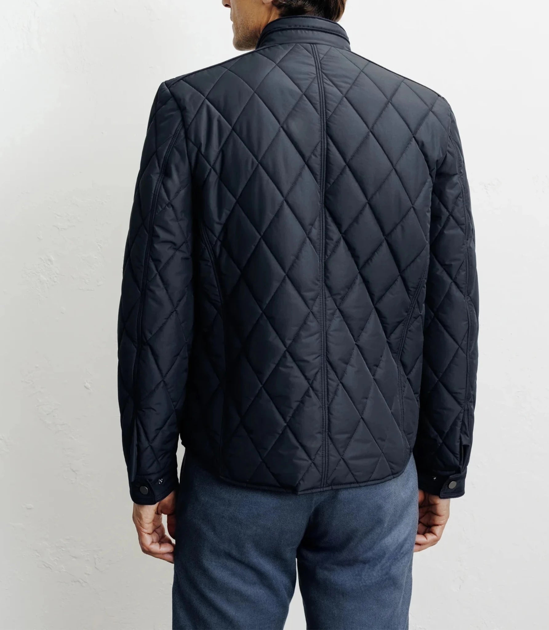 Blouson col chemise marine - IZAC