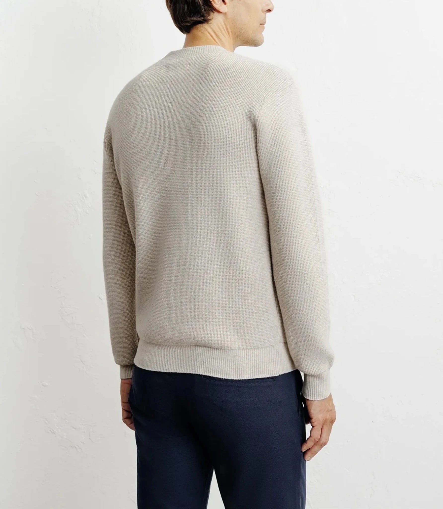 Pull col rond beige - IZAC