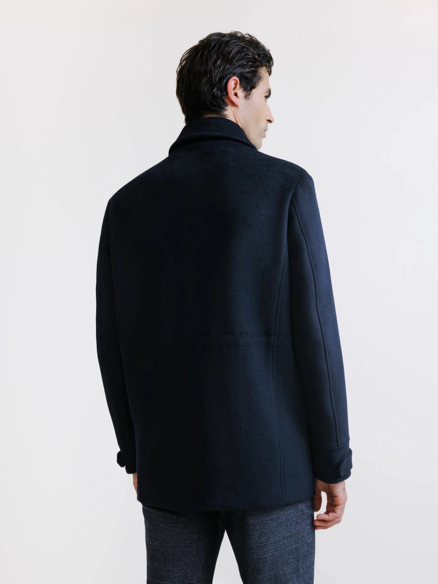 Manteau col chemise marine - IZAC