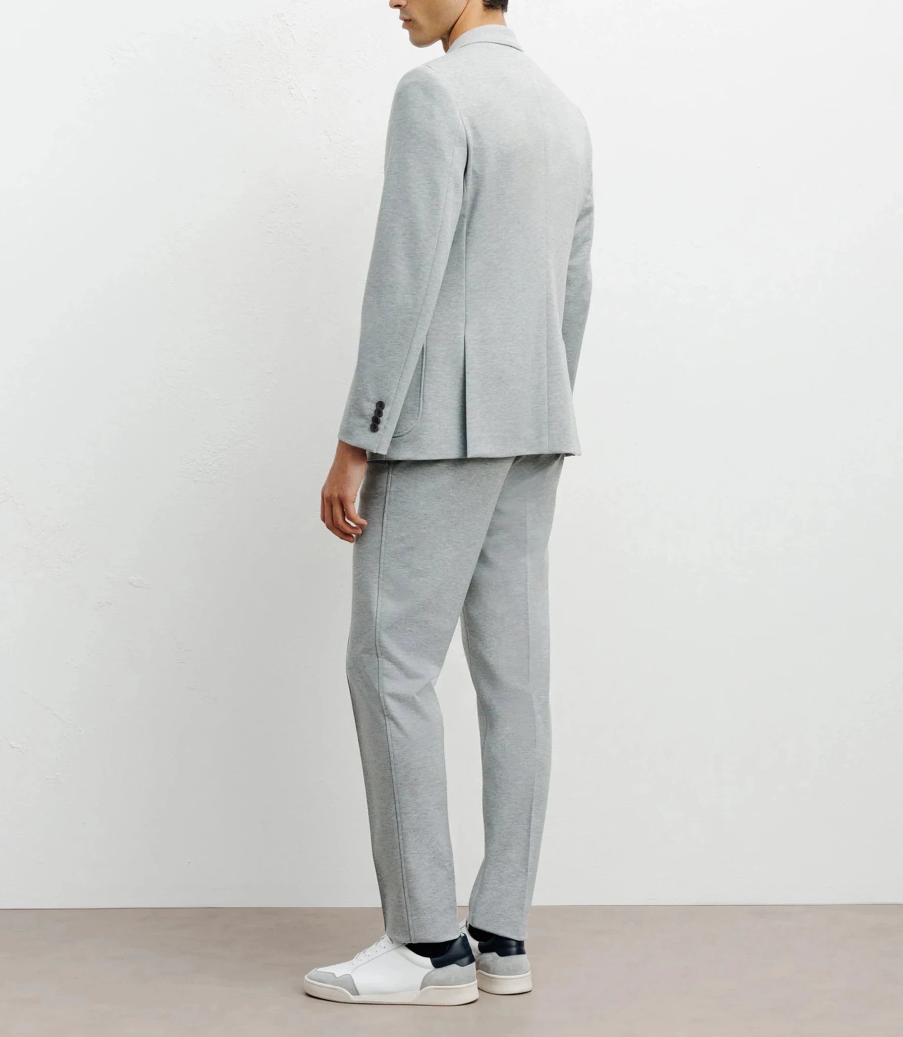 Veste ville en maille 2 boutons gris - IZAC