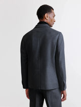 Grey flannel city jacket