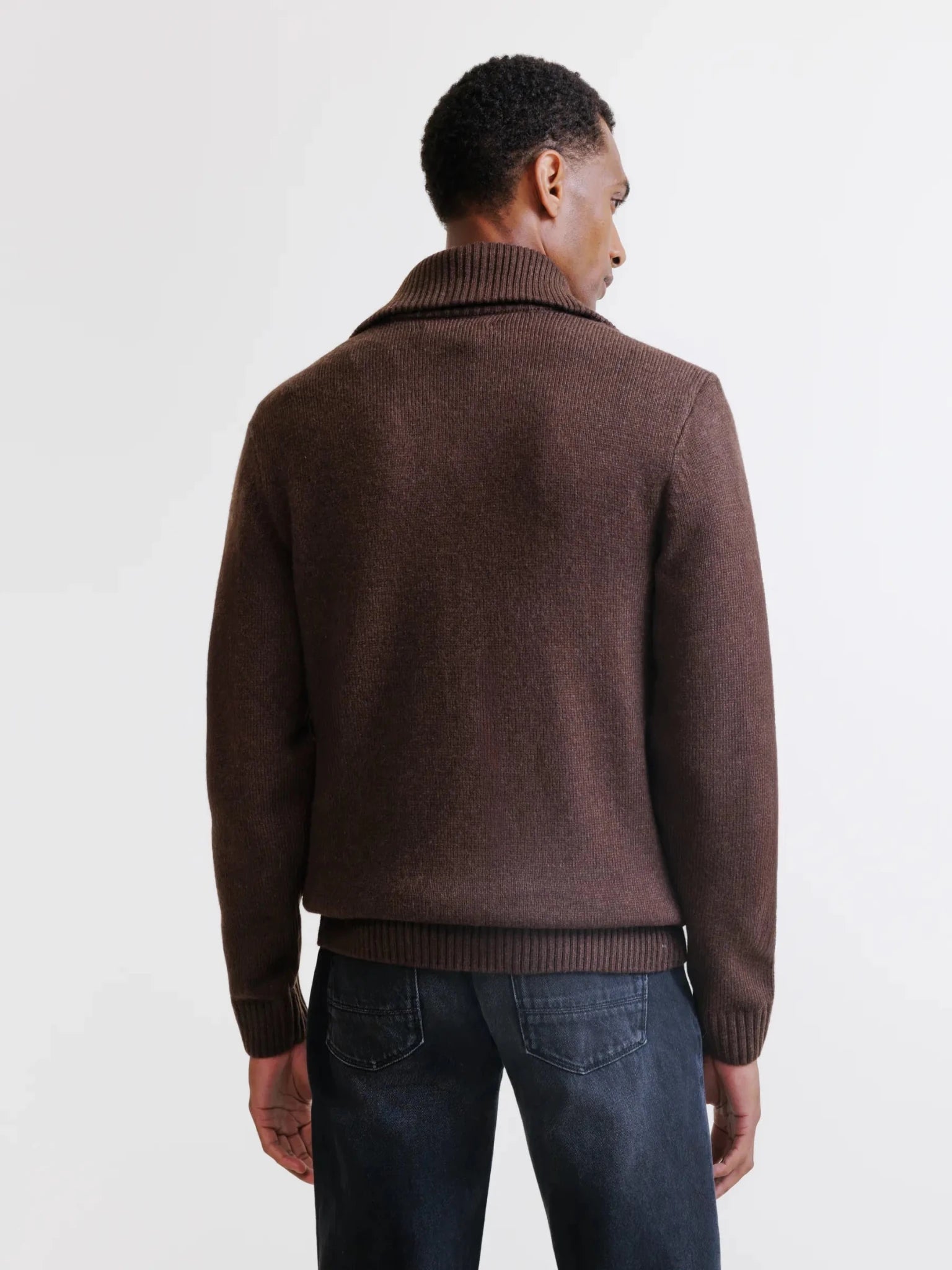 Pull col camionneur chocolat - IZAC