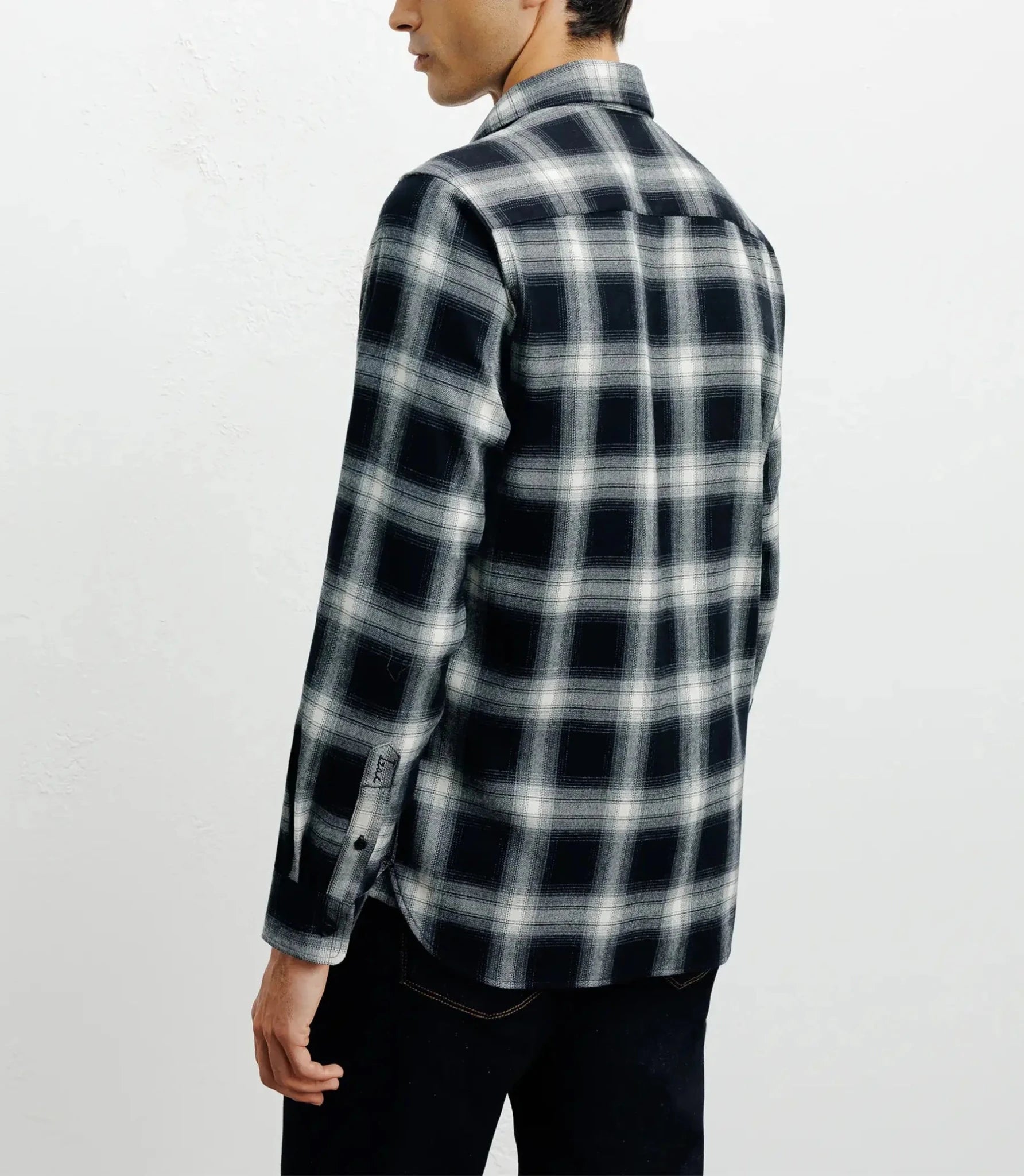 Chemise casual à petits carreaux marine - IZAC