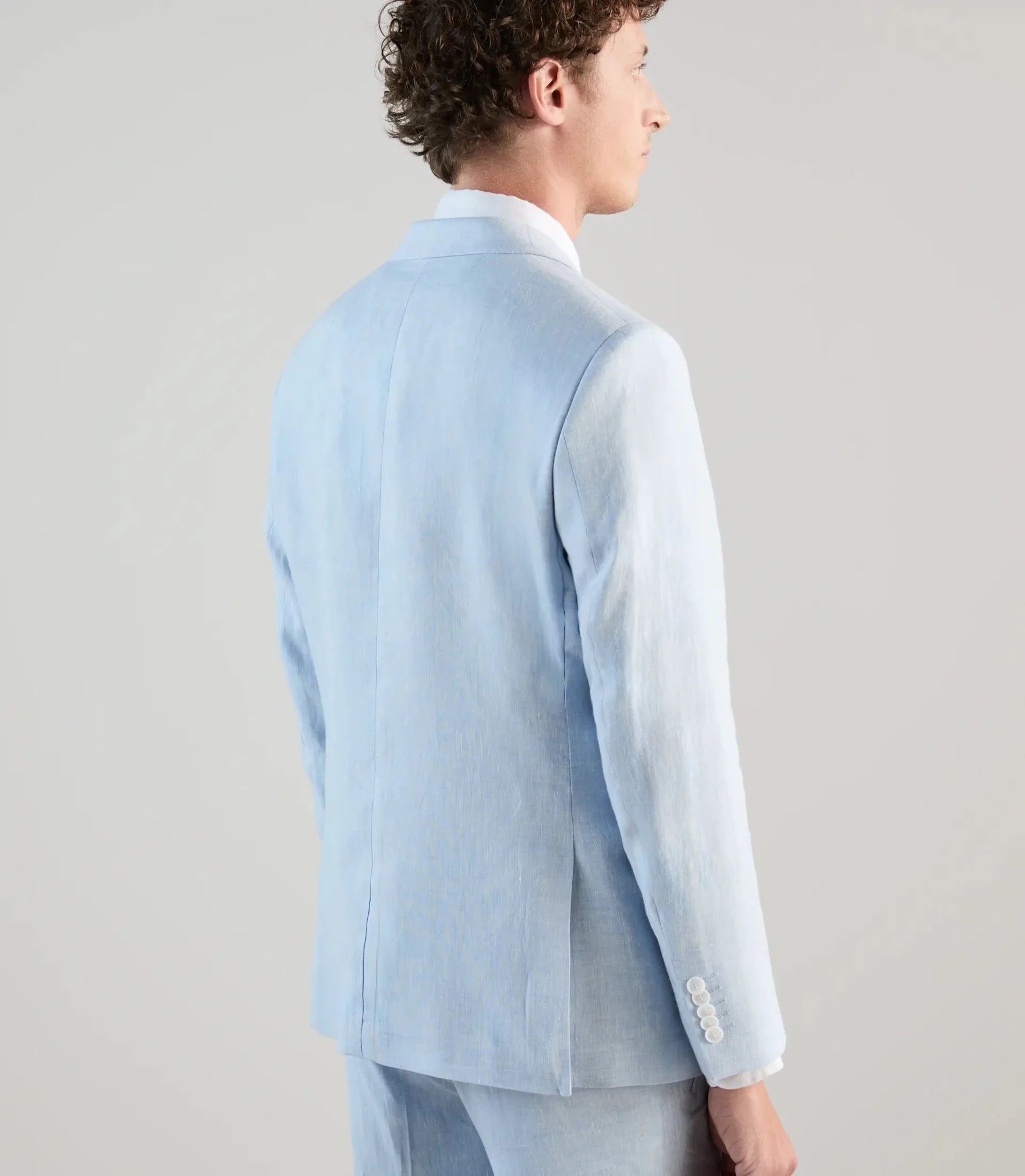 Veste ville 100% lin bleu ciel - IZAC