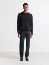 Pull col rond noir