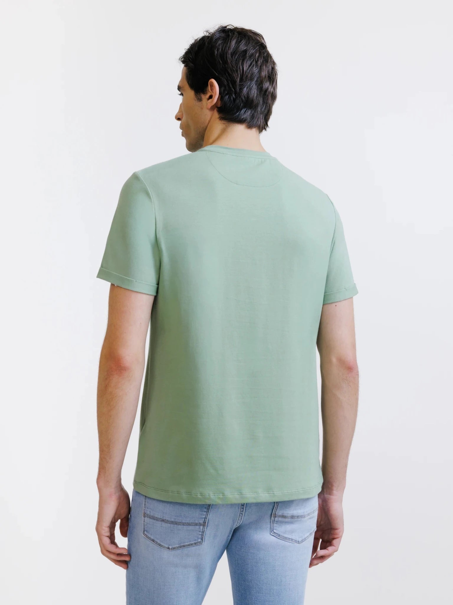 T-shirt col rond vert - IZAC