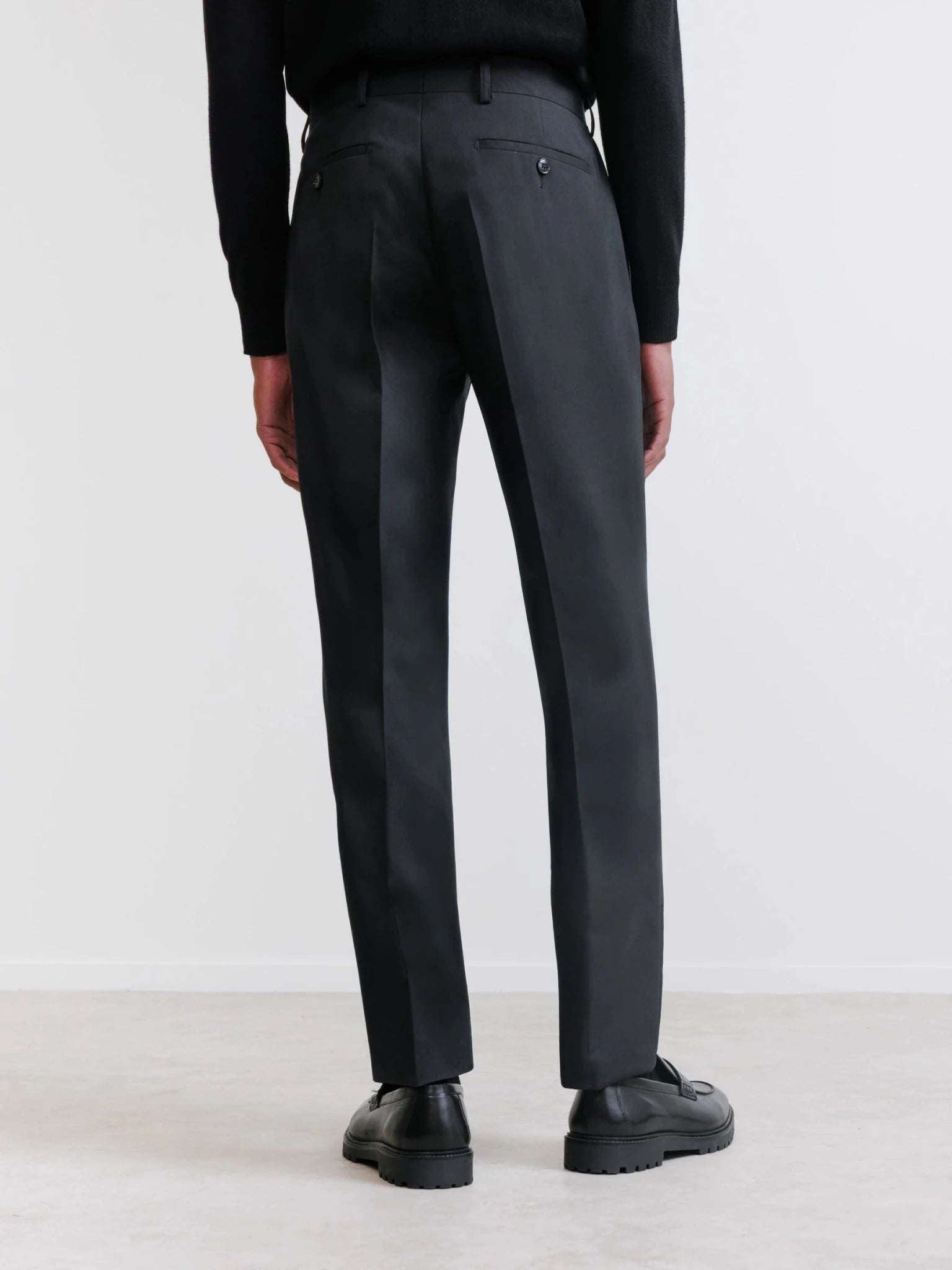 Pantalon ville 100% laine noir - IZAC