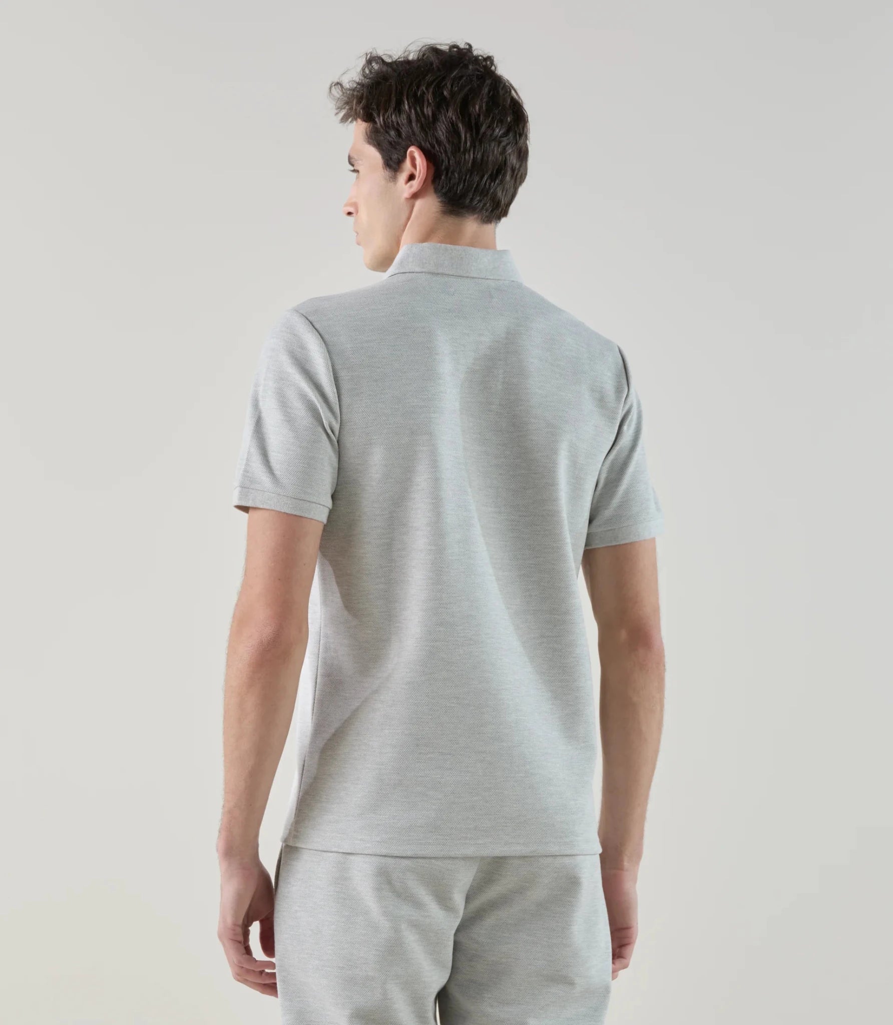 Polo col ouvert gris chiné - IZAC