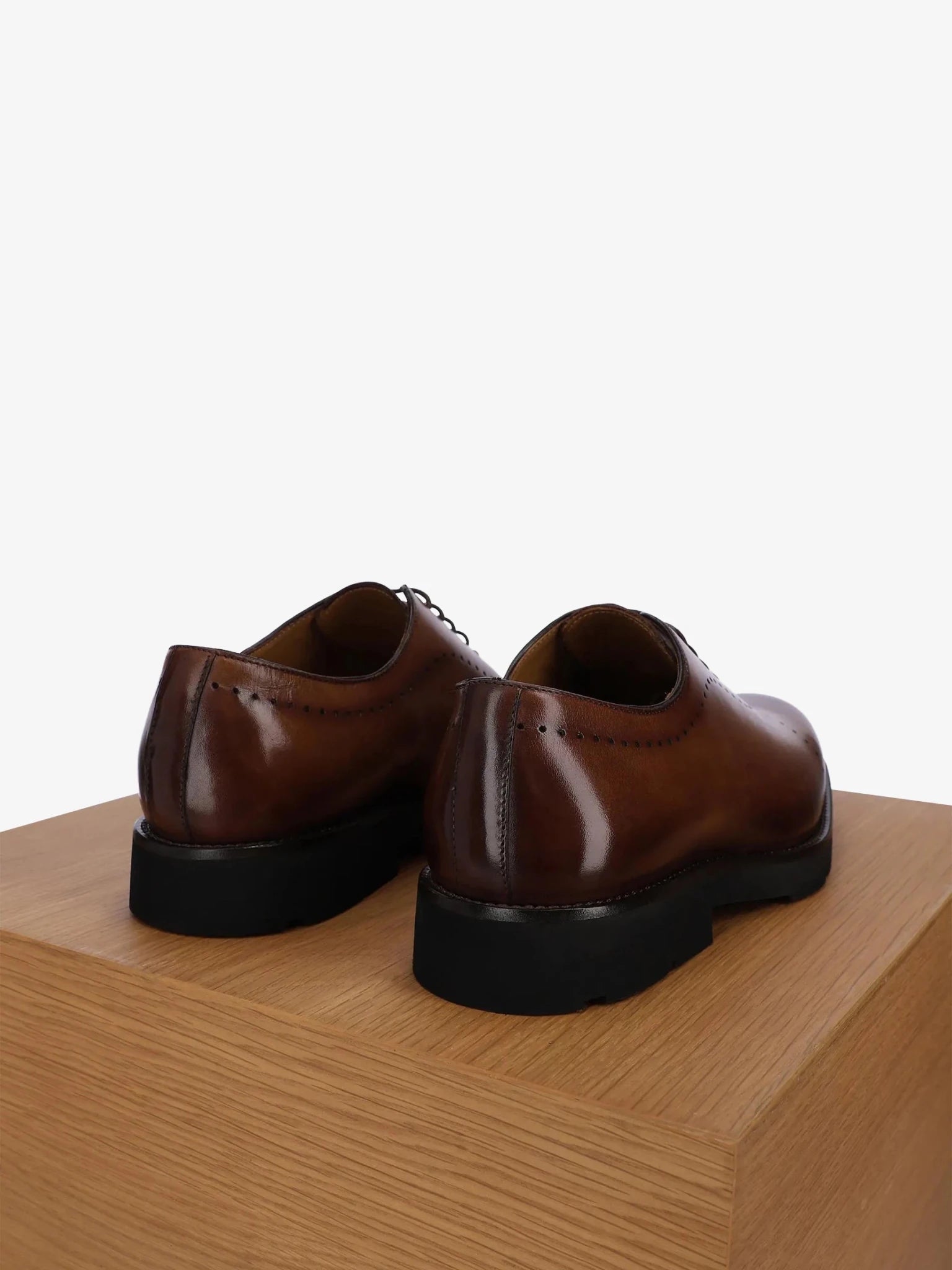 Richelieu en cuir marron - IZAC