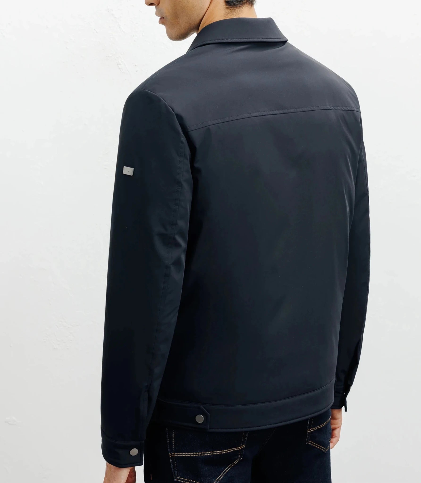 Blouson col chemise marine - IZAC