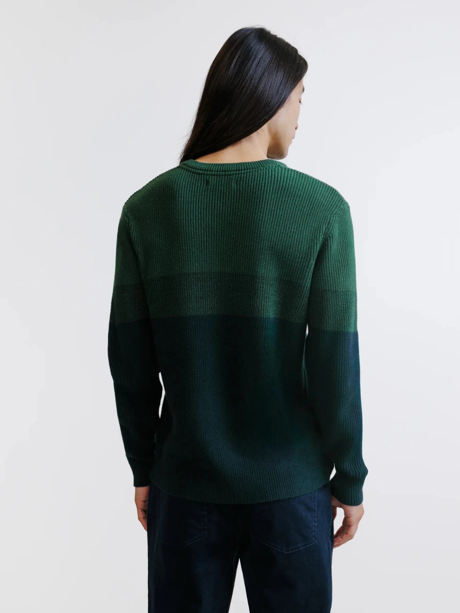Pull col rond vert foncé - IZAC