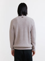 Cardigan col chemise en laine beige