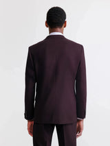Costume 2 boutons 100% laine bordeaux - IZAC