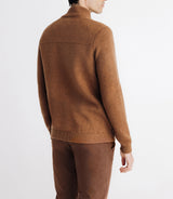 Pull gilet zippé col teddy camel - IZAC