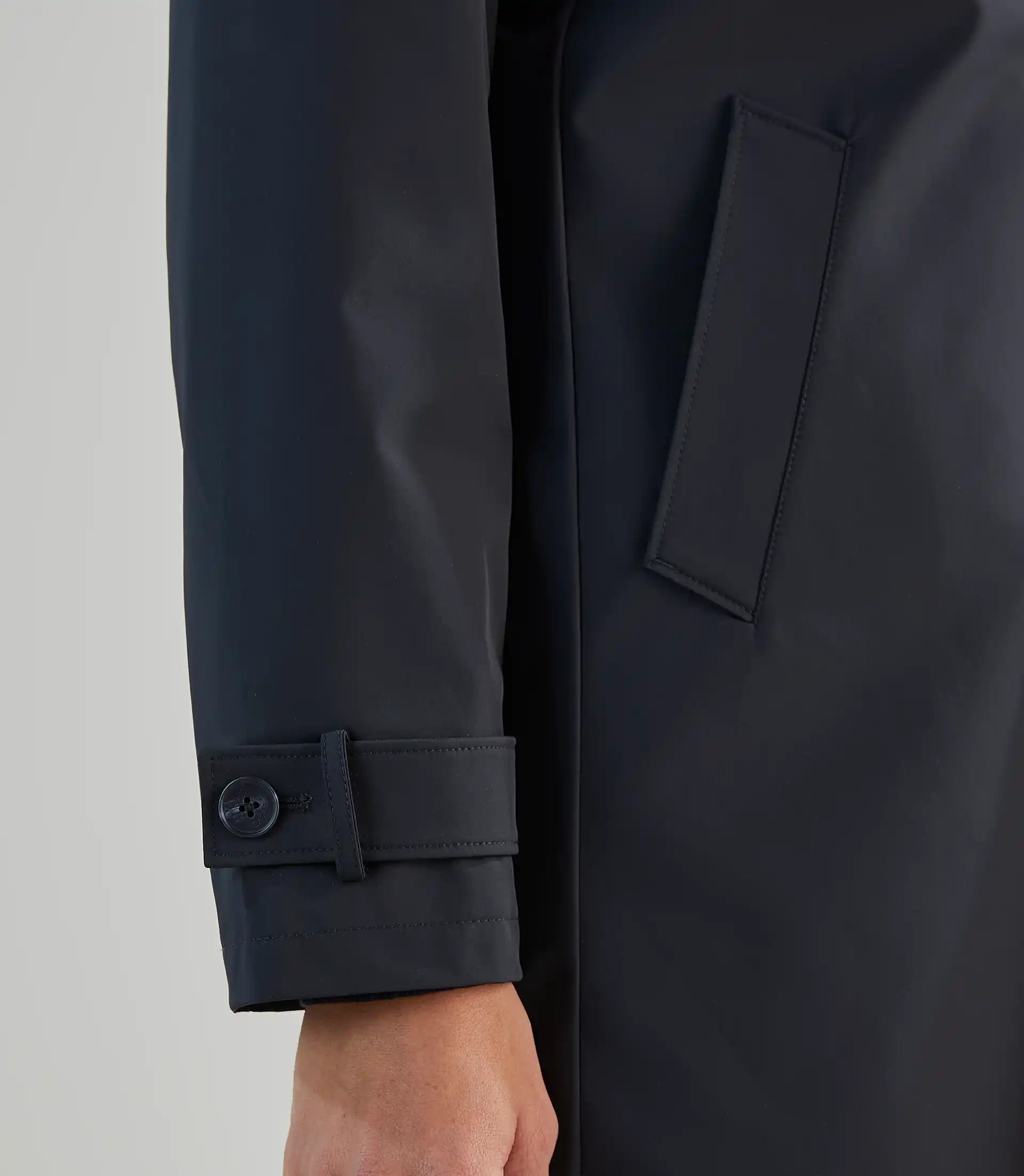Manteau mi - long léger marine - IZAC