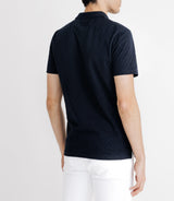 Polo en jacquard marine - IZAC