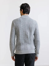 Pull col cheminée gris chiné - IZAC