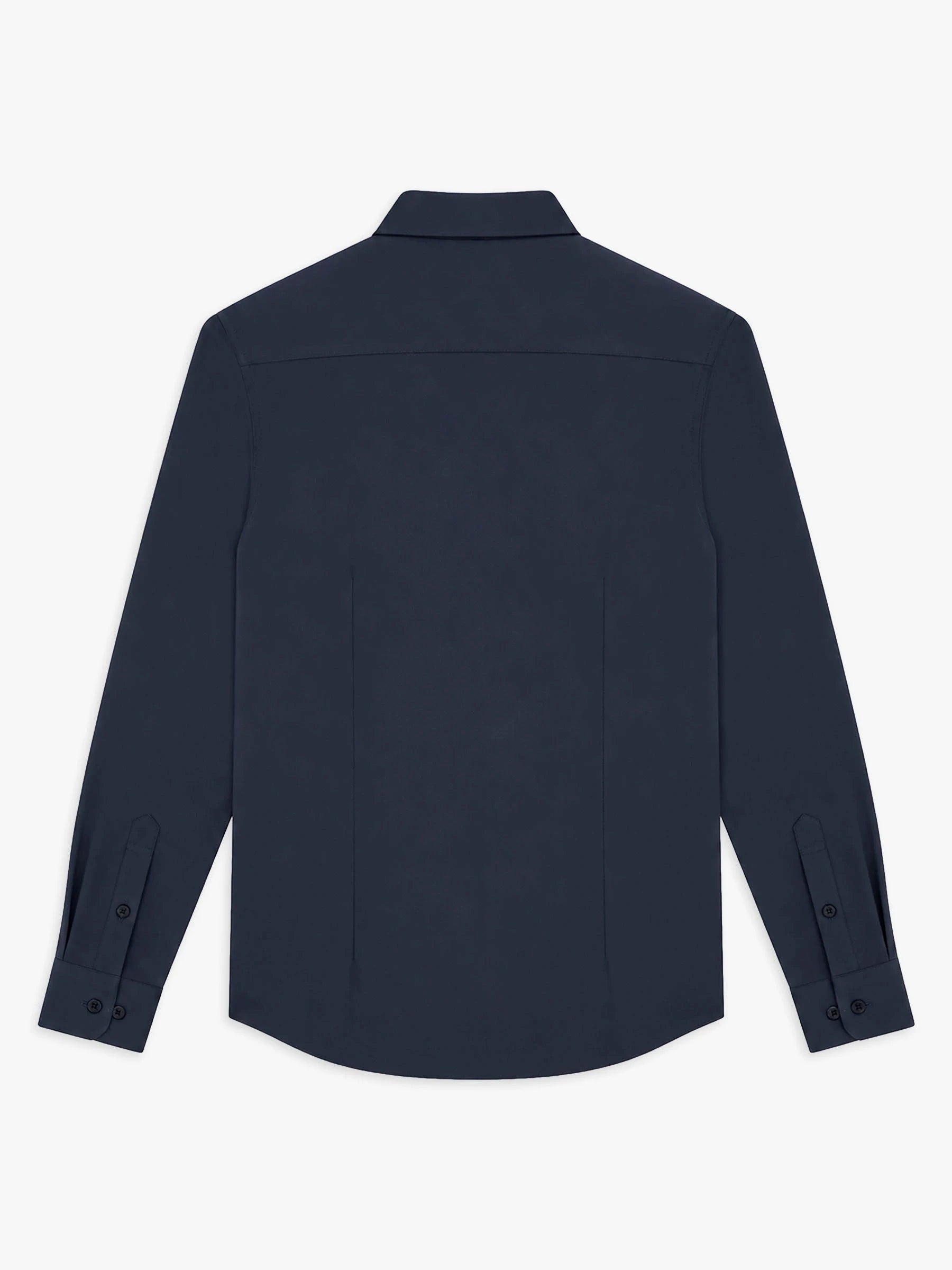 Navy jersey slim-fit shirt