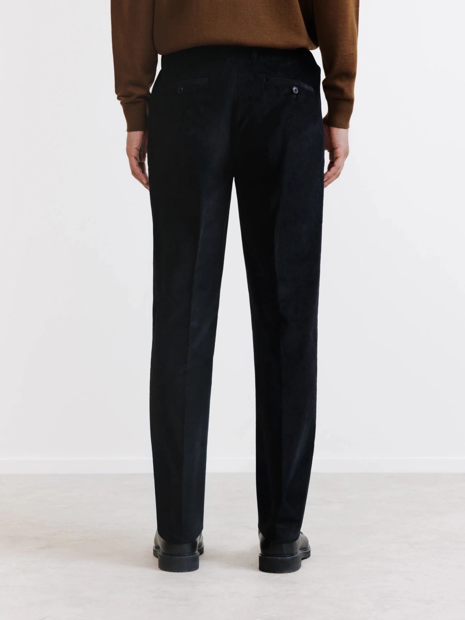 Pantalon ville en velours noir - IZAC