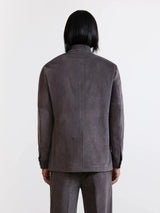 Veste col mao châtaigne - IZAC