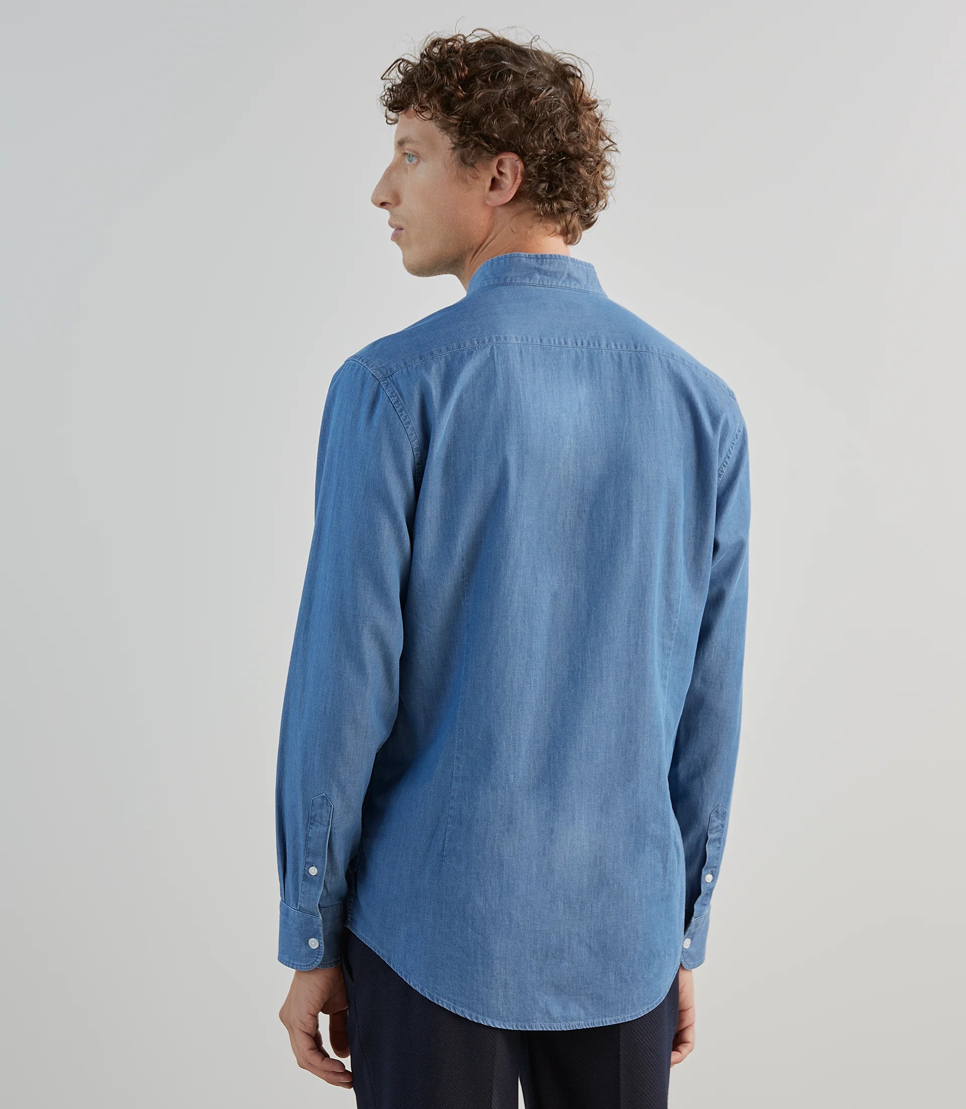 Chemise col philosophe ciel - IZAC