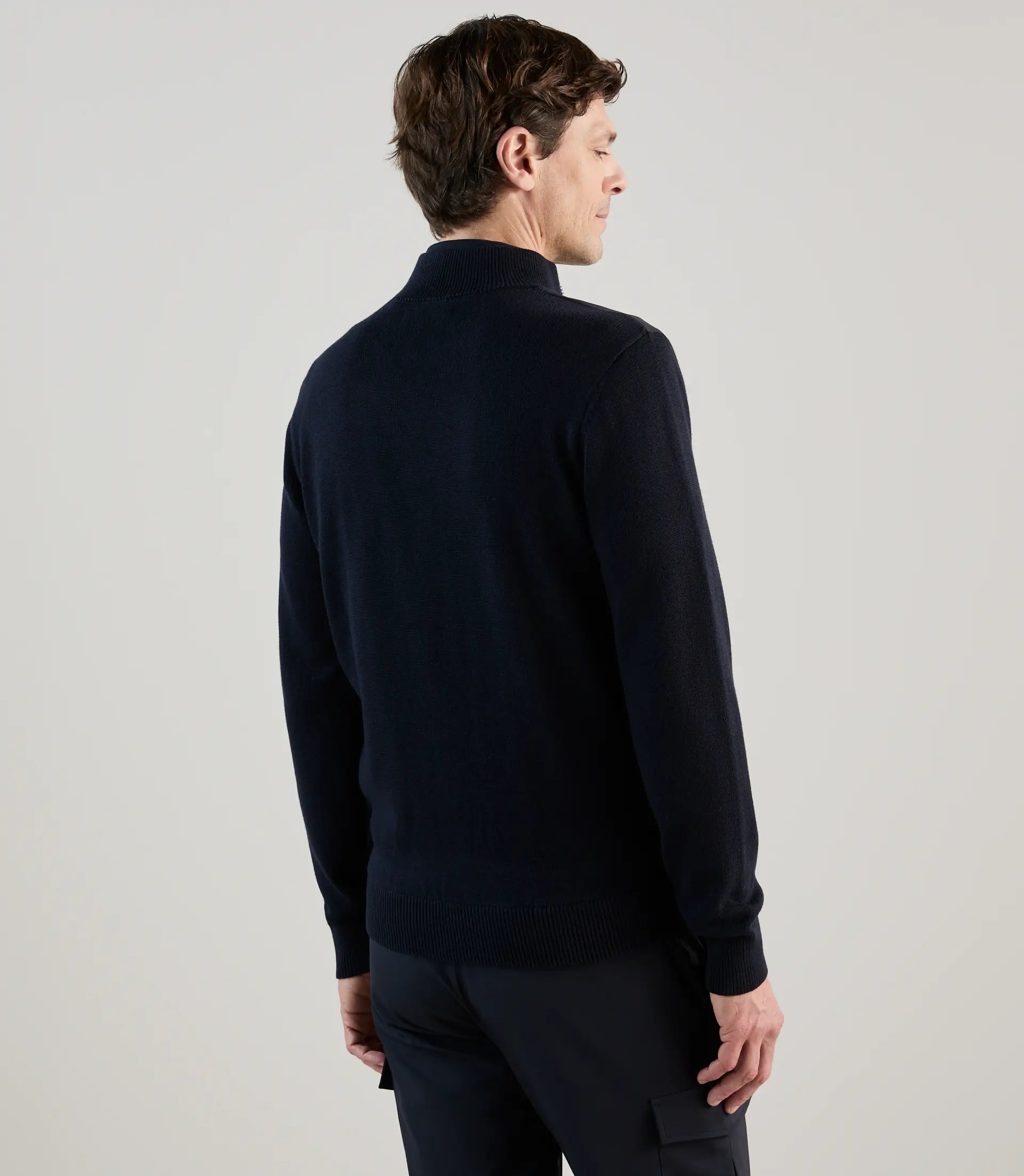 Gilet col montant bi - matière marine - IZAC