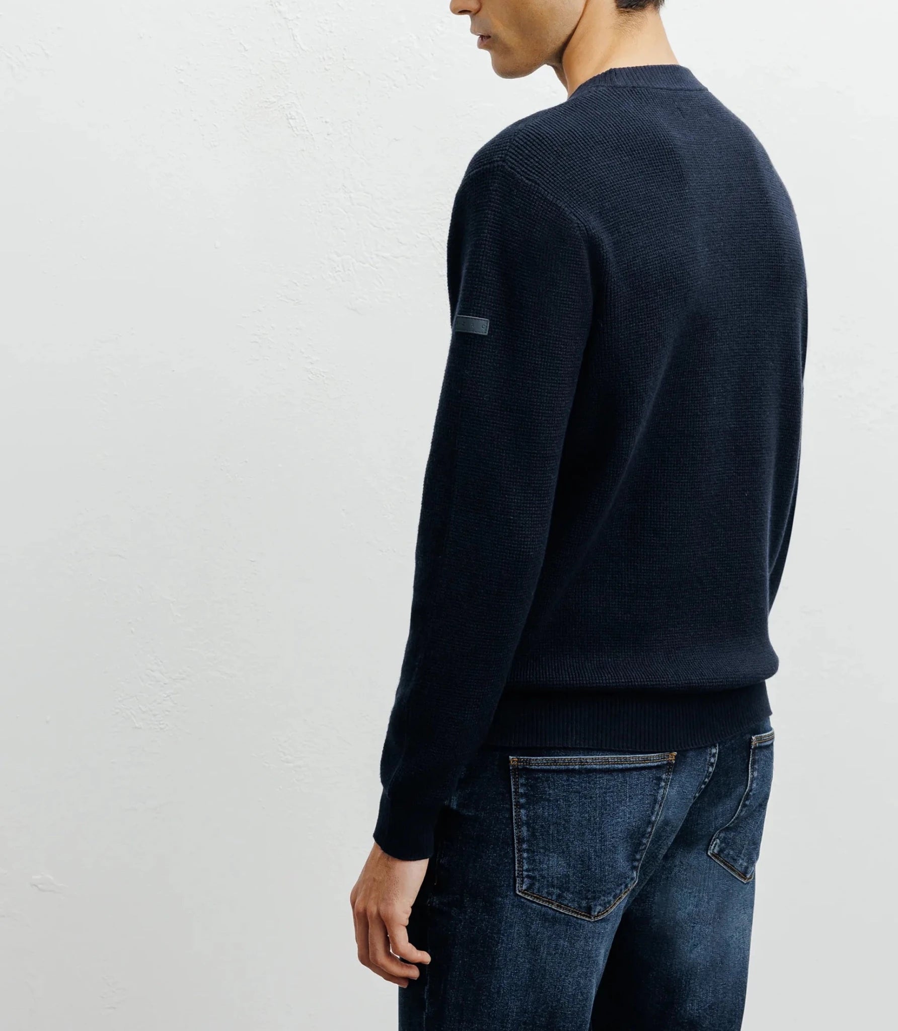 Pull col rond marine - IZAC
