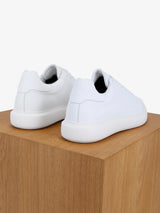 White leather sneakers shoes