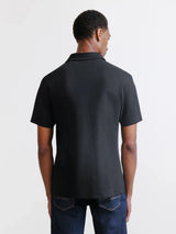 Polo col ouvert noir