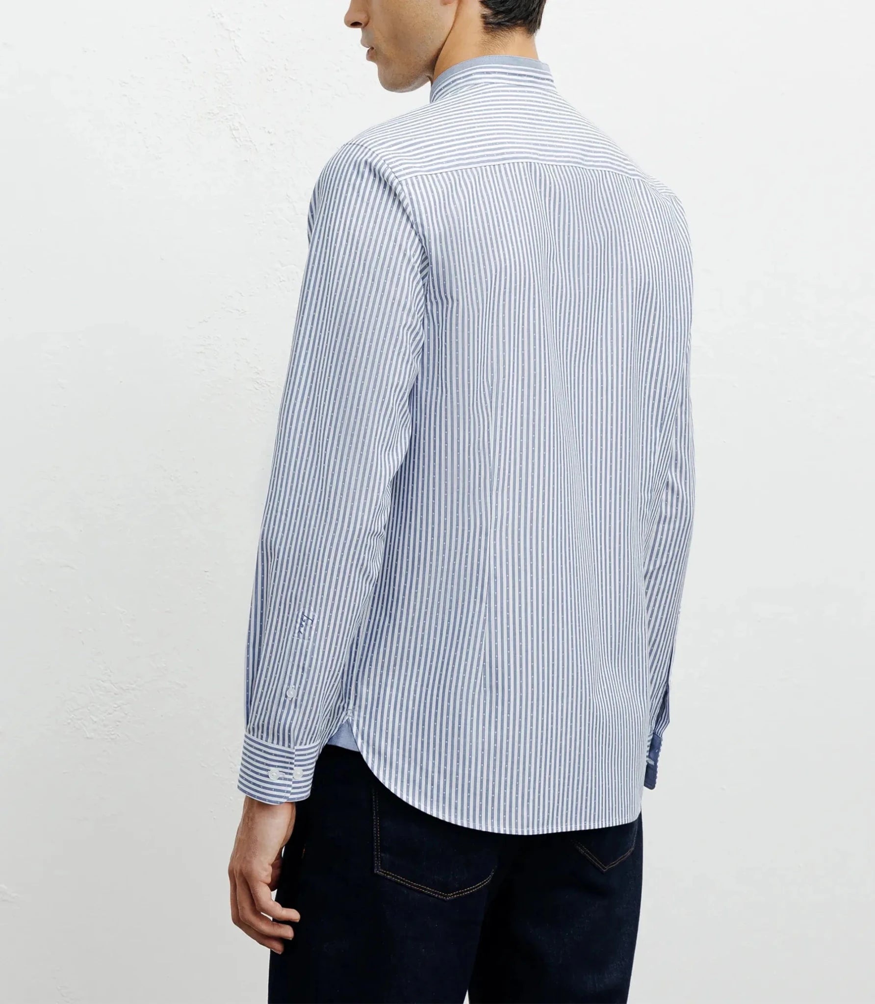 Chemise casual col mao ciel - IZAC