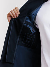 Veste en maille avec parementure marine - IZAC