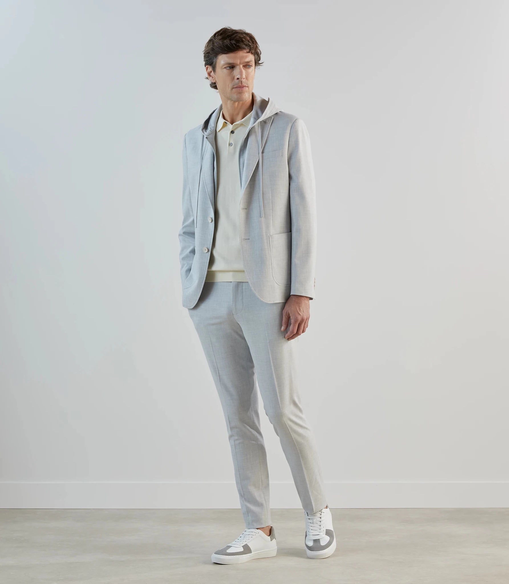Pantalon ville avec cordon de serrage gris clair - IZAC