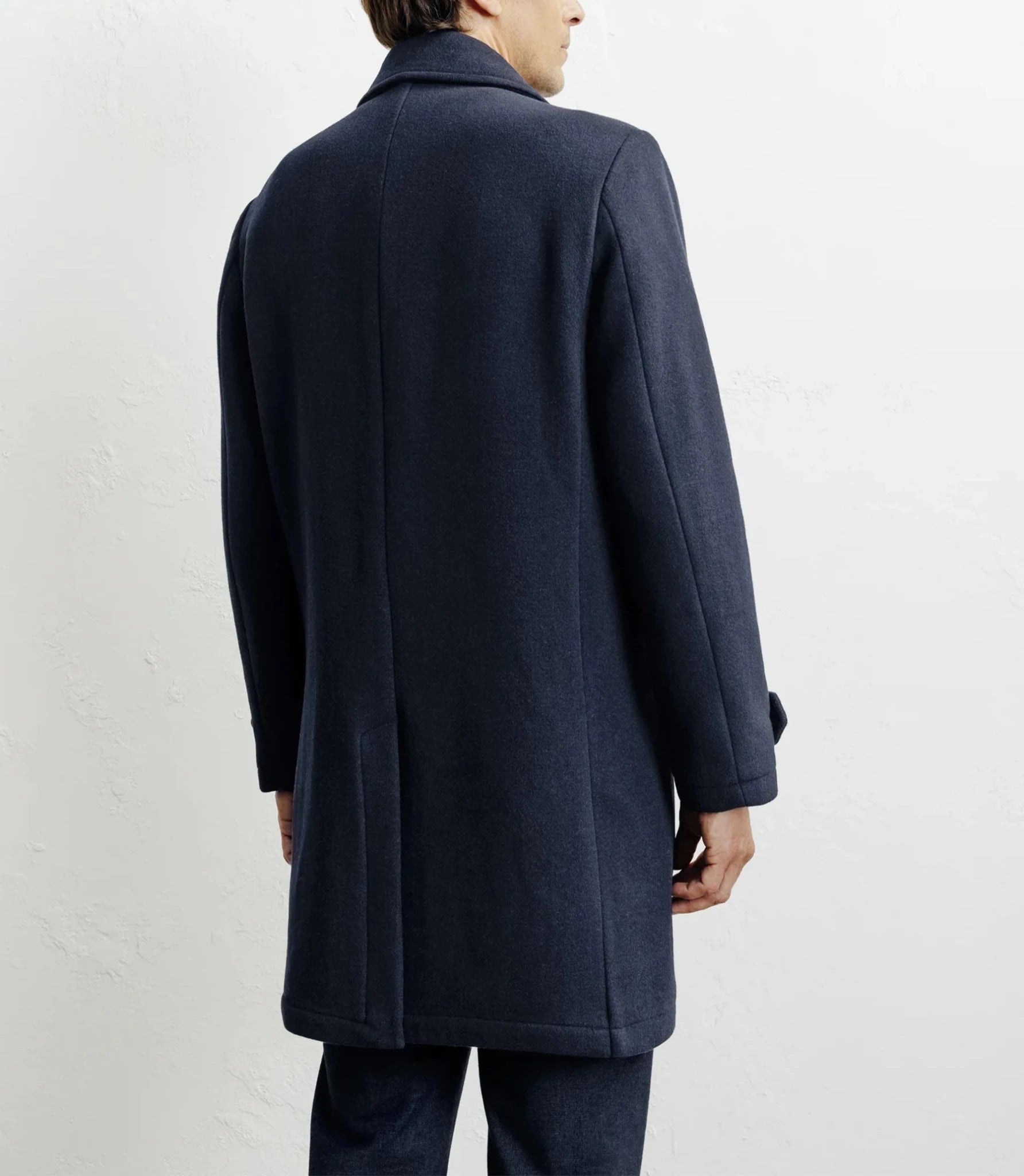 Manteau long droit marine - IZAC