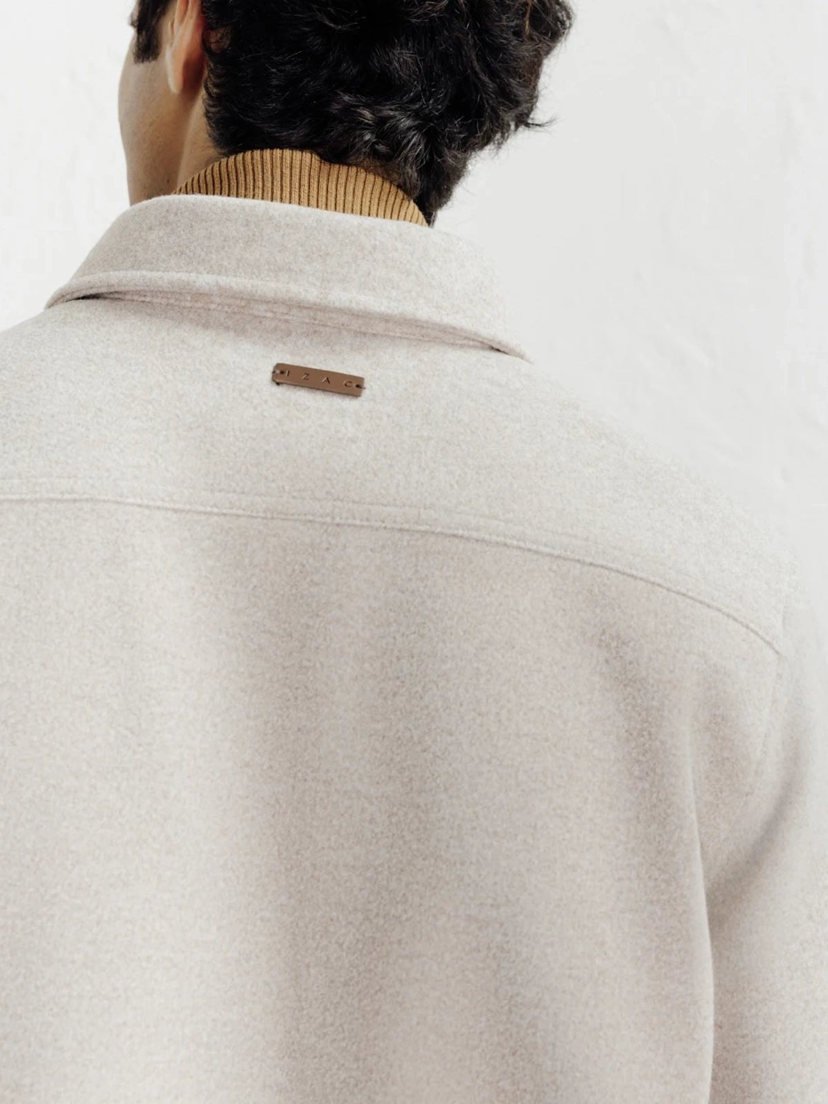 Veste casual col chemise beige - IZAC
