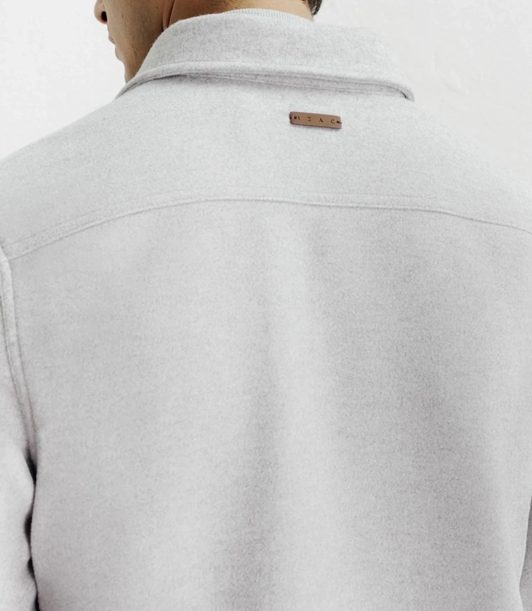 Veste casual col chemise gris clair - IZAC
