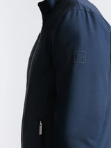 Navy high collar jacket