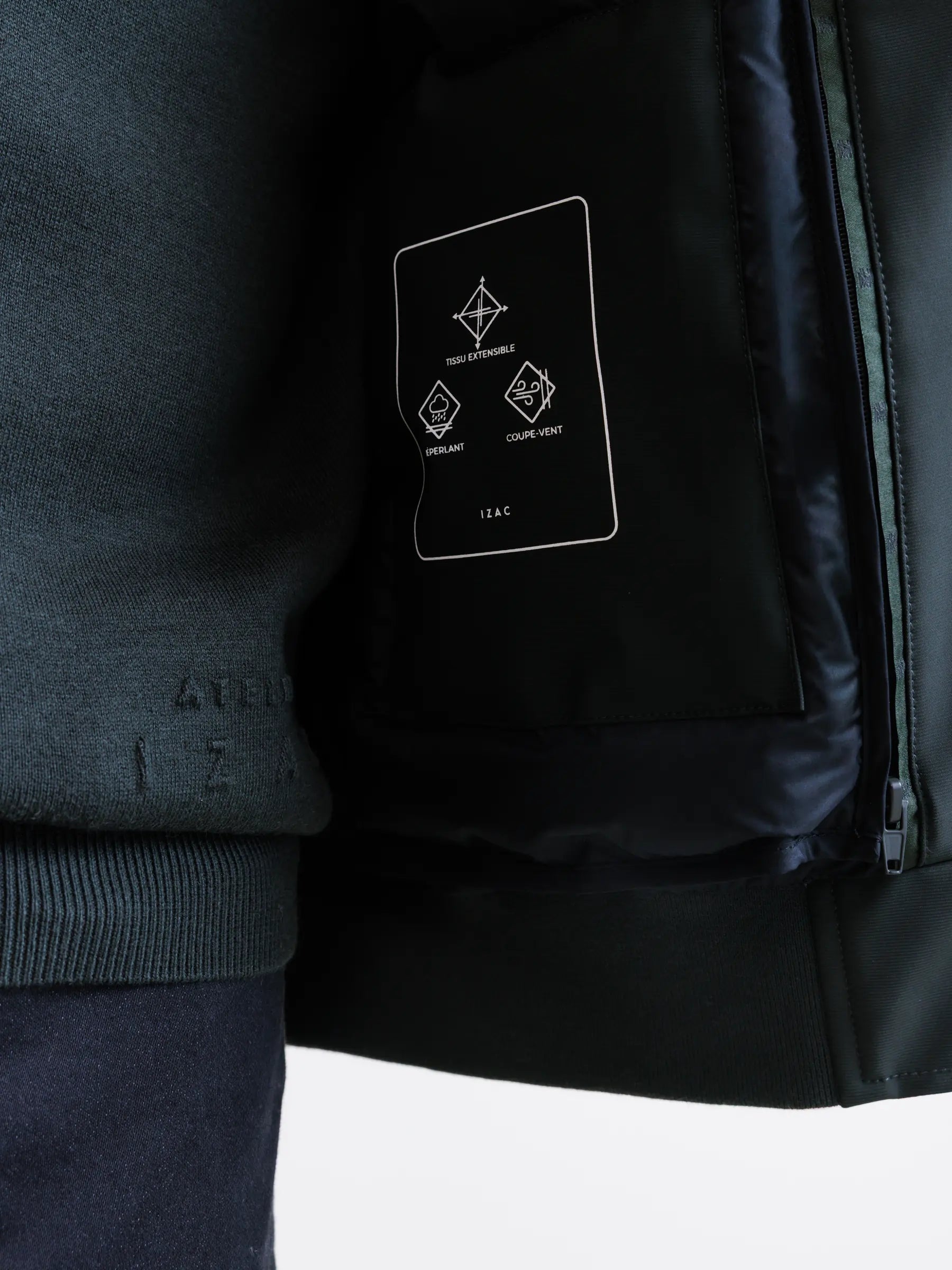 Khaki stand-up collar jacket