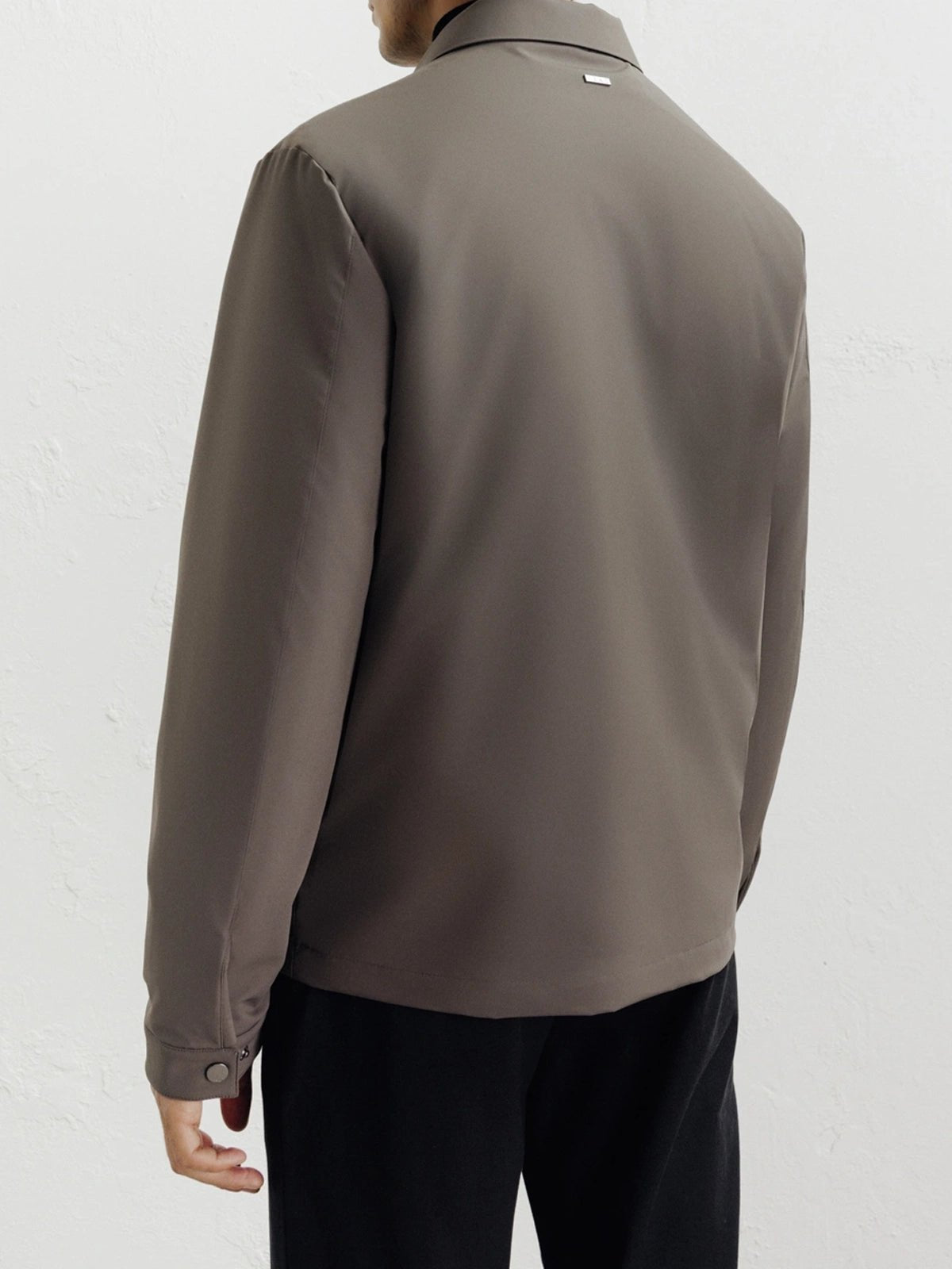 Blouson col chemise taupe - IZAC