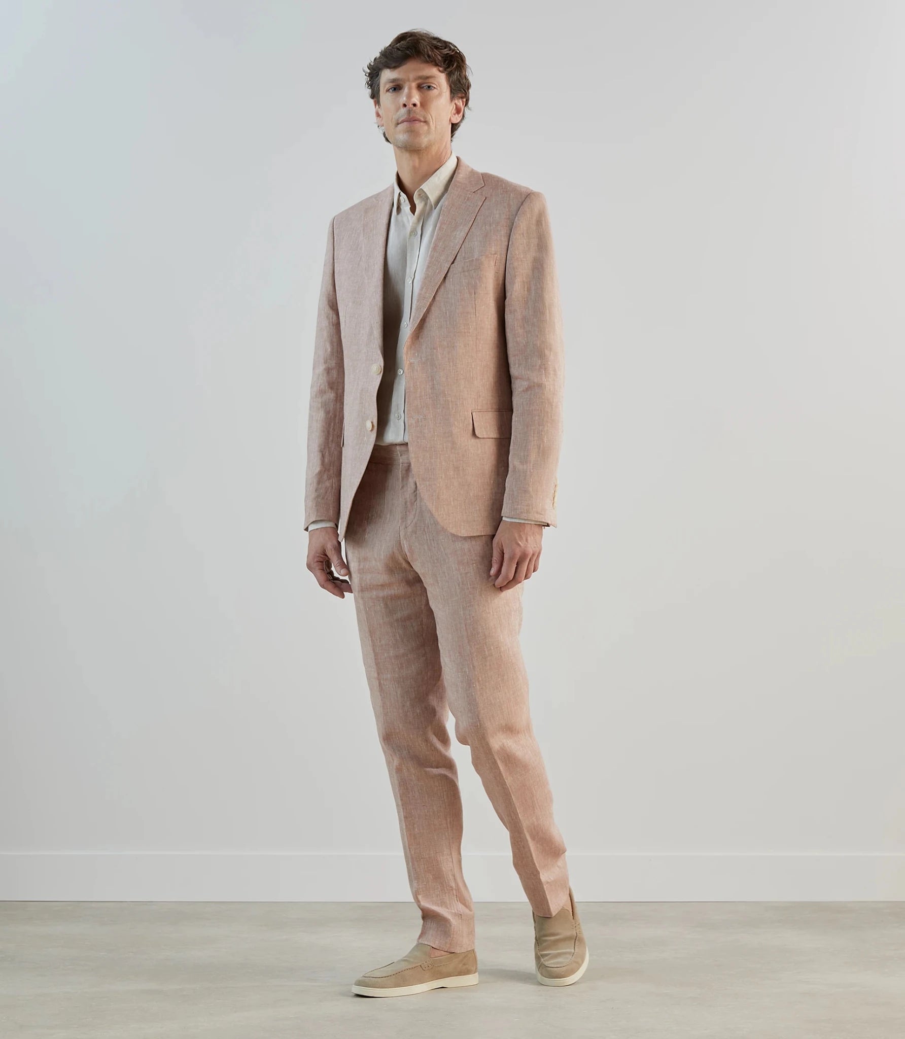 Pantalon ville 100% lin orange - IZAC