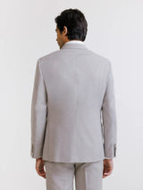Beige double-breasted suit