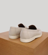 Mocassin casual en suède écru - IZAC