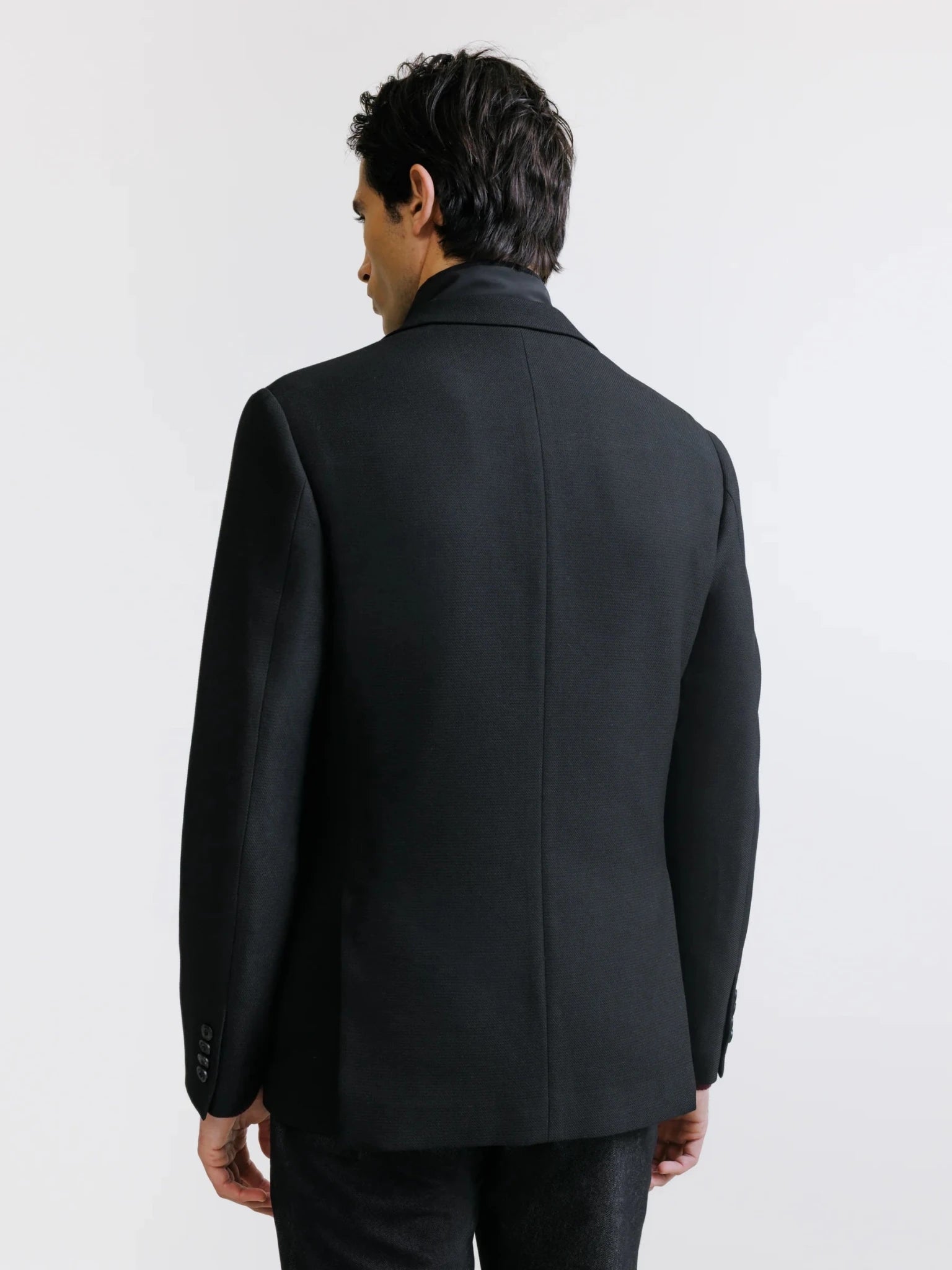 Veste en tissu armuré noire - IZAC