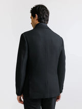Veste en tissu armuré noire - IZAC